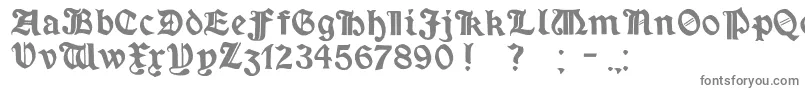 フォントMinimExtrabold – 白い背景に灰色の文字