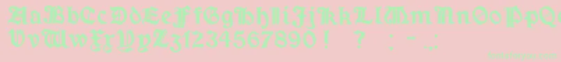 MinimExtrabold-Schriftart – Grüne Schriften auf rosa Hintergrund