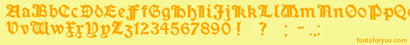 MinimExtrabold Font – Orange Fonts on Yellow Background