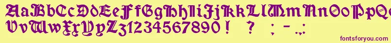 MinimExtrabold Font – Purple Fonts on Yellow Background