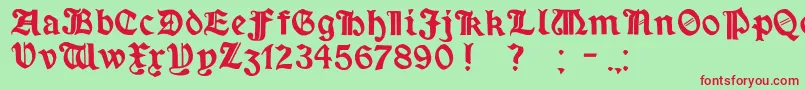 MinimExtrabold Font – Red Fonts on Green Background