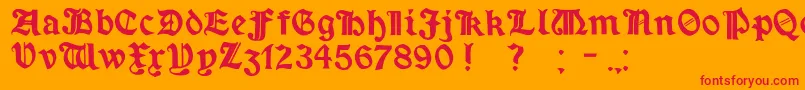 MinimExtrabold Font – Red Fonts on Orange Background