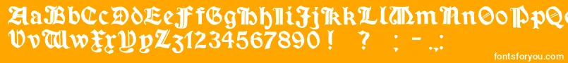 Шрифт MinimExtrabold – белые шрифты на оранжевом фоне