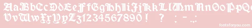 Czcionka MinimExtrabold – białe czcionki na różowym tle