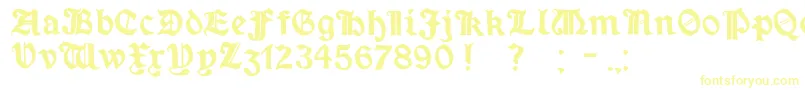 MinimExtrabold-fontti – keltaiset fontit valkoisella taustalla