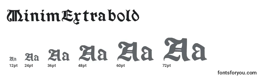 MinimExtrabold Font Sizes