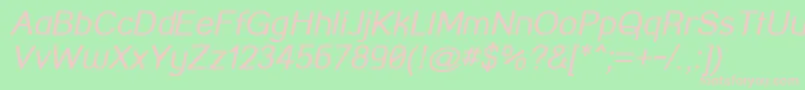 StreetCornerOblique Font – Pink Fonts on Green Background