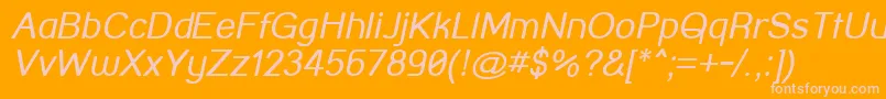 StreetCornerOblique Font – Pink Fonts on Orange Background