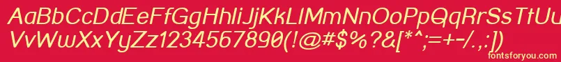 StreetCornerOblique Font – Yellow Fonts on Red Background