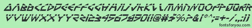 フォントTerraFirmaLaserItalic – 緑の背景に黒い文字