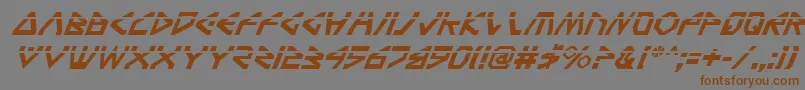 TerraFirmaLaserItalic Font – Brown Fonts on Gray Background