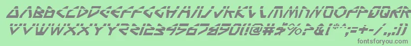 TerraFirmaLaserItalic-Schriftart – Graue Schriften auf grünem Hintergrund