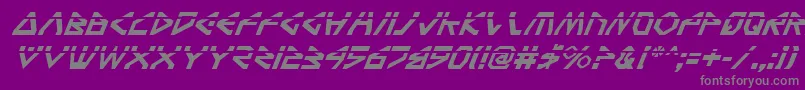 TerraFirmaLaserItalic Font – Gray Fonts on Purple Background