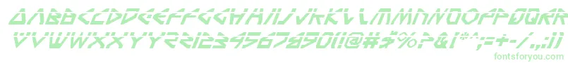 TerraFirmaLaserItalic Font – Green Fonts on White Background