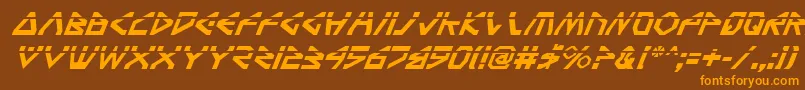 TerraFirmaLaserItalic Font – Orange Fonts on Brown Background