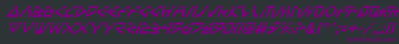TerraFirmaLaserItalic Font – Purple Fonts on Black Background