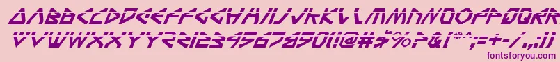 TerraFirmaLaserItalic Font – Purple Fonts on Pink Background