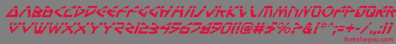 TerraFirmaLaserItalic Font – Red Fonts on Gray Background