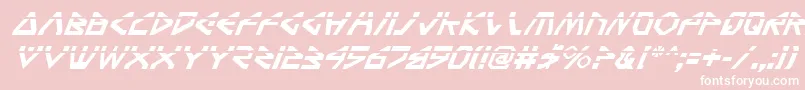 TerraFirmaLaserItalic Font – White Fonts on Pink Background