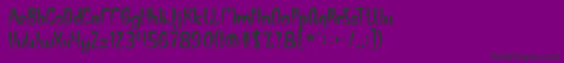 BananaSplit Font – Black Fonts on Purple Background