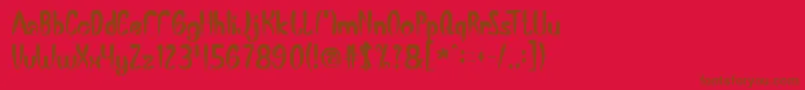 BananaSplit Font – Brown Fonts on Red Background