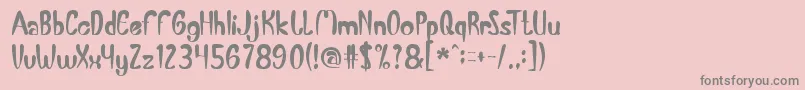 BananaSplit Font – Gray Fonts on Pink Background