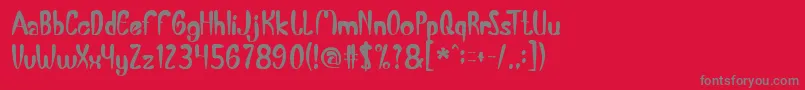 BananaSplit Font – Gray Fonts on Red Background