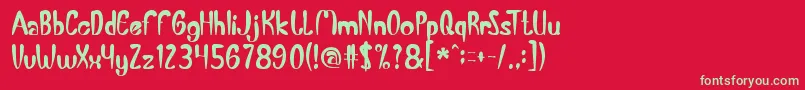 BananaSplit Font – Green Fonts on Red Background