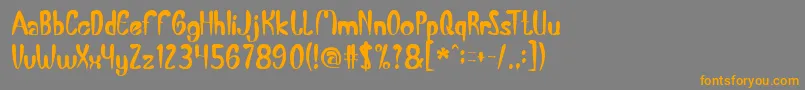 BananaSplit Font – Orange Fonts on Gray Background