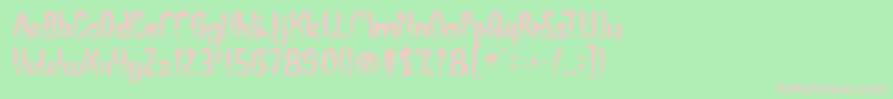 BananaSplit Font – Pink Fonts on Green Background