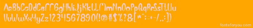 BananaSplit Font – Pink Fonts on Orange Background