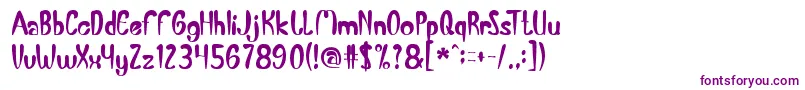 BananaSplit Font – Purple Fonts on White Background