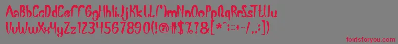 BananaSplit-Schriftart – Rote Schriften auf grauem Hintergrund