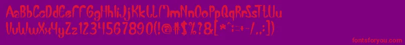 フォントBananaSplit – 紫の背景に赤い文字