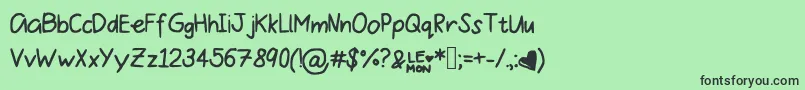 Sugarlemonade Font – Black Fonts on Green Background