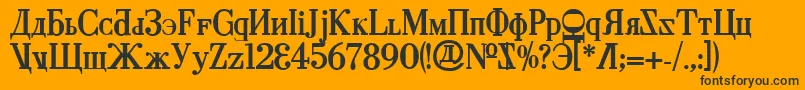 CyberiaBold Font – Black Fonts on Orange Background