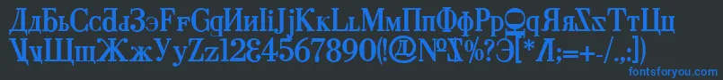 CyberiaBold Font – Blue Fonts on Black Background