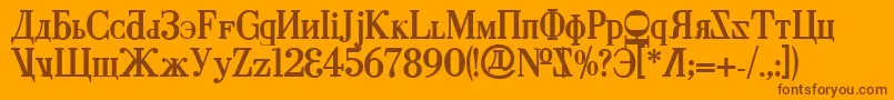 CyberiaBold Font – Brown Fonts on Orange Background