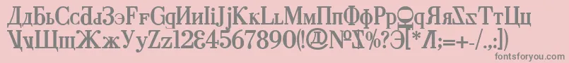 CyberiaBold Font – Gray Fonts on Pink Background