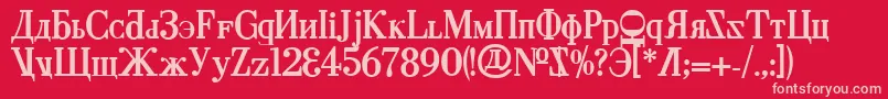 CyberiaBold Font – Pink Fonts on Red Background