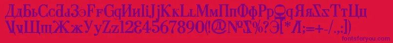 CyberiaBold Font – Purple Fonts on Red Background