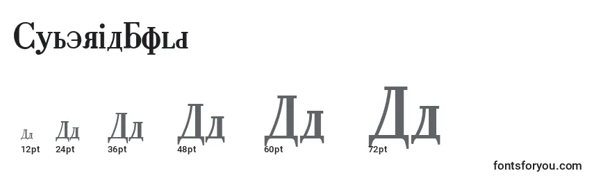 CyberiaBold Font Sizes