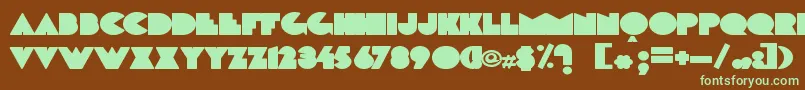 Delarge Font – Green Fonts on Brown Background