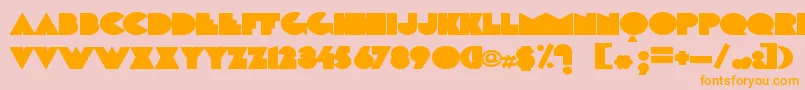 Delarge Font – Orange Fonts on Pink Background