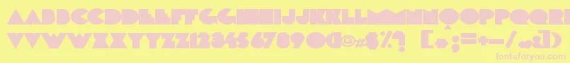 Delarge Font – Pink Fonts on Yellow Background