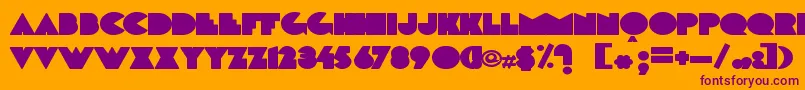 Delarge Font – Purple Fonts on Orange Background