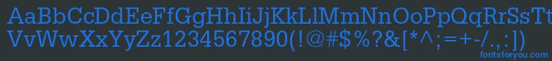 フォントGlyphaltstd – 黒い背景に青い文字