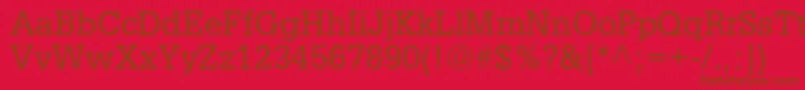 フォントGlyphaltstd – 赤い背景に茶色の文字