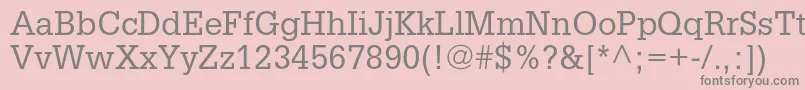 フォントGlyphaltstd – ピンクの背景に灰色の文字