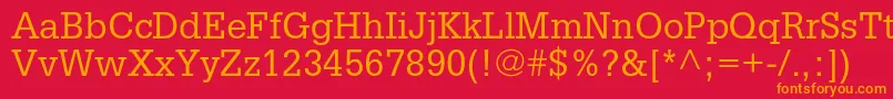 Czcionka Glyphaltstd – pomarańczowe czcionki na czerwonym tle